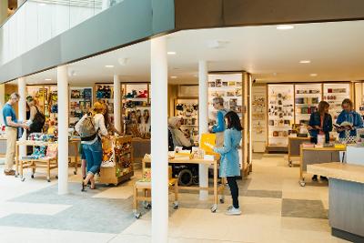 People browsing in Norwich Castle shop